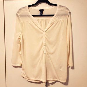 H&M Cream White Blouse Size M